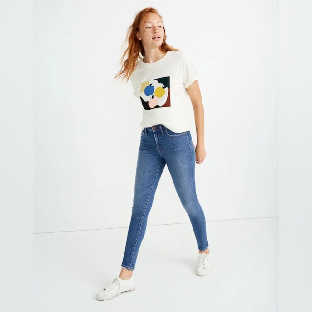 MADEWELL 9" Mid-Rise Skinny Jeans in Pearson Wash